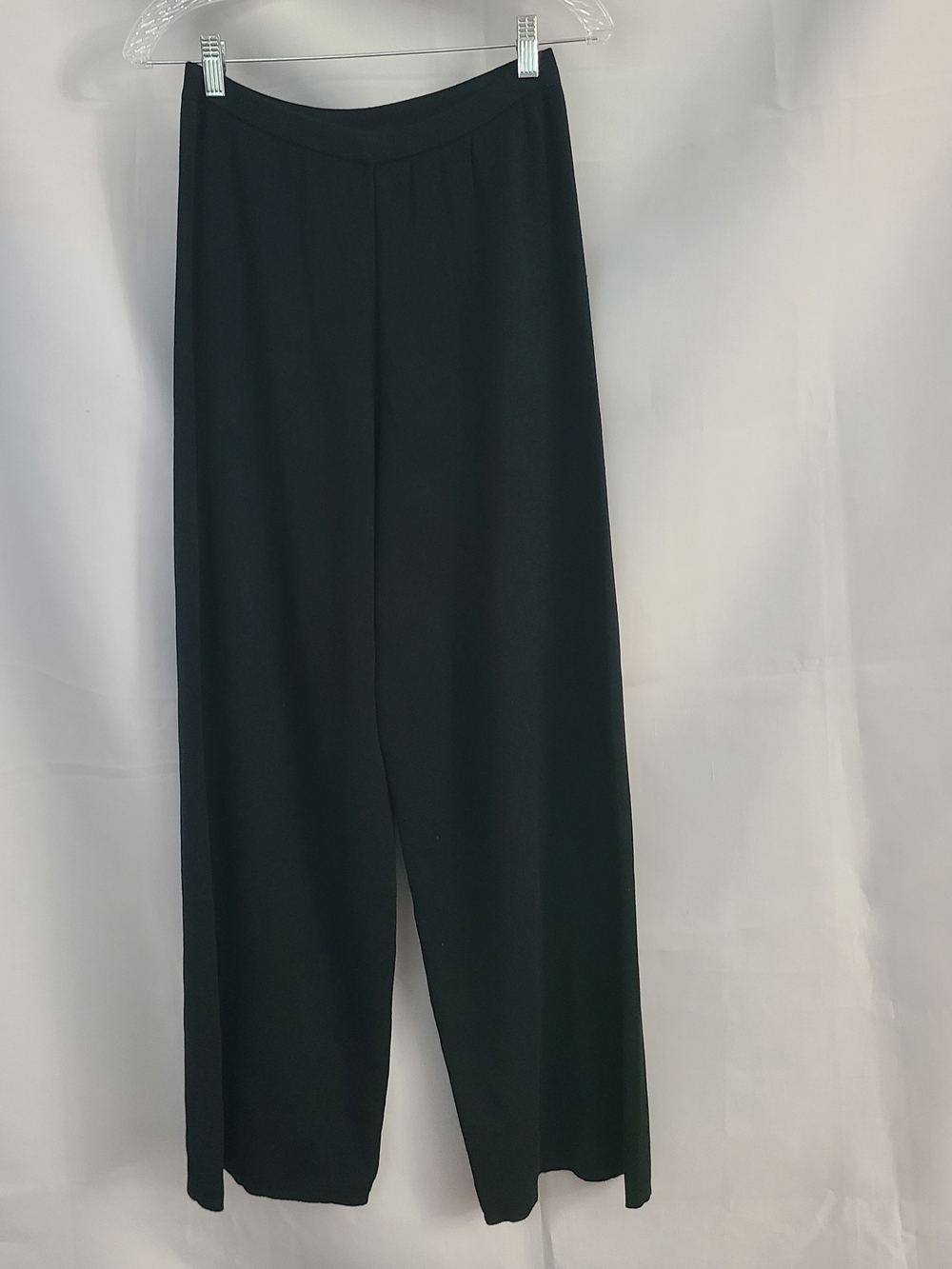 Peruvian Connection Sz XS Black Pima Cotton Stretchy Pull On Wide Leg Knit Pant